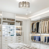 Brielle 15" Modern Chic 4-Light Crystal Flush Mount Chandelier