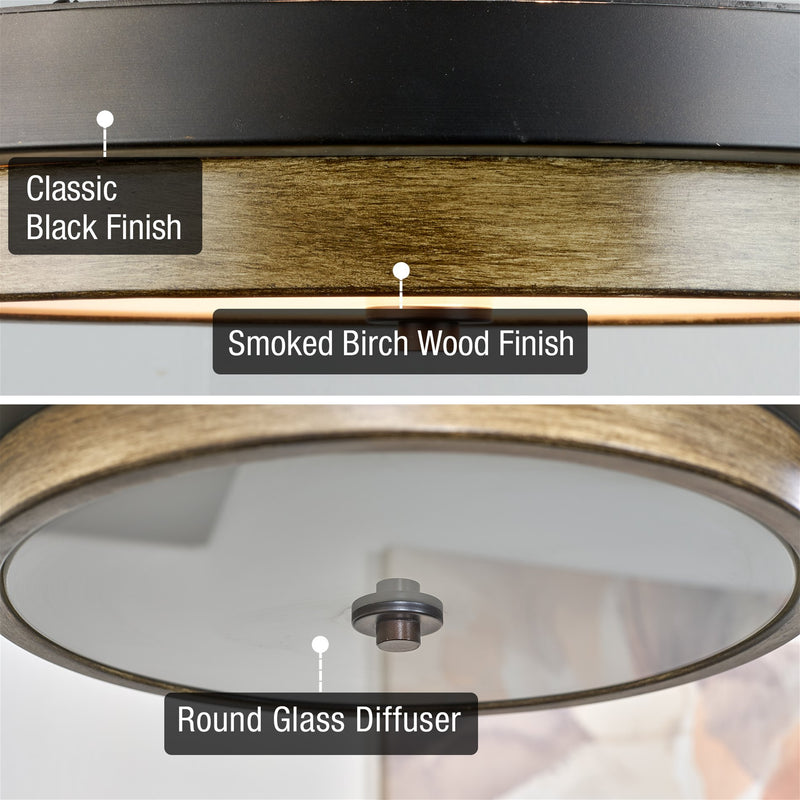 Hermosa 14" Modern Integrated 24W LED Semi Flush Mount Ceiling Light