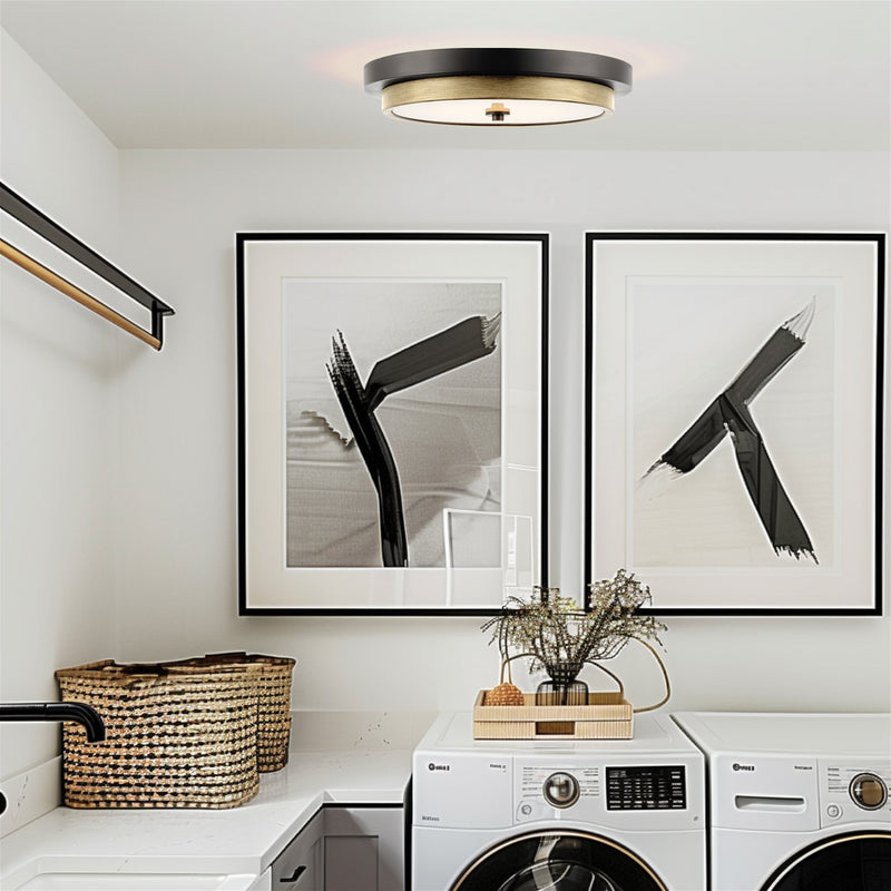 Hermosa 14" Modern Integrated 24W LED Semi Flush Mount Ceiling Light