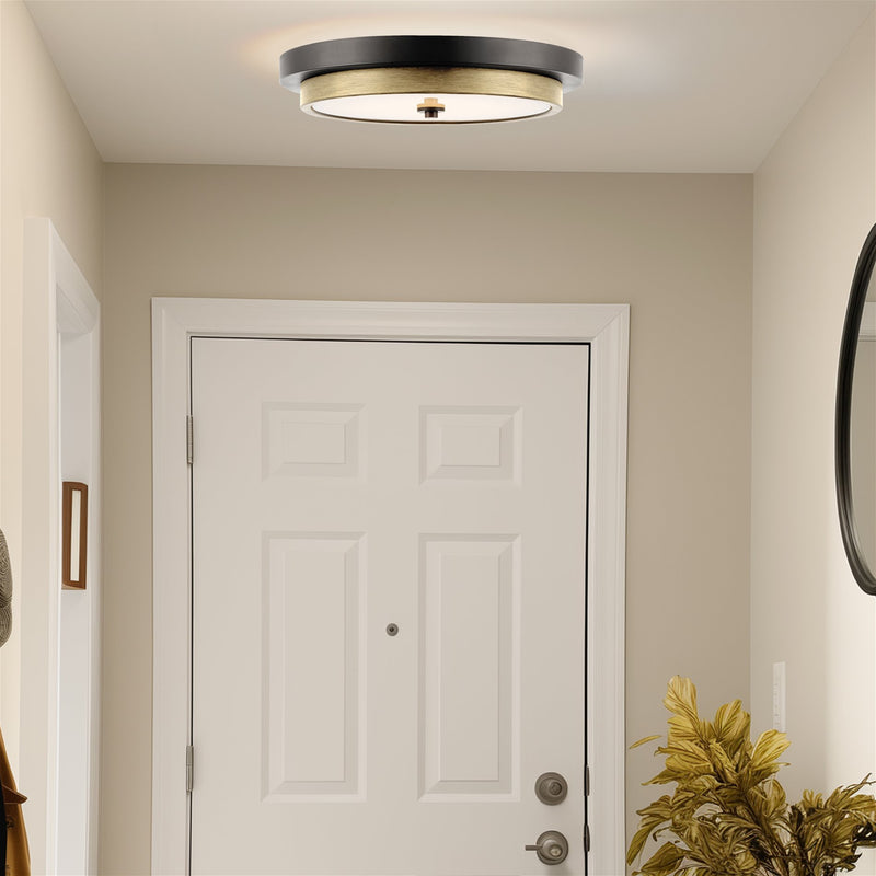 Hermosa 14" Modern Integrated 24W LED Semi Flush Mount Ceiling Light