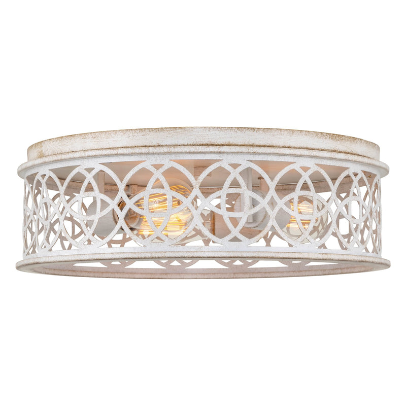 Blythe 17" 3-Light Rustic Farmhouse Flush Mount Ceiling Light