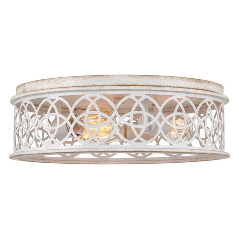 Blythe 17" 3-Light Rustic Farmhouse Flush Mount Ceiling Light