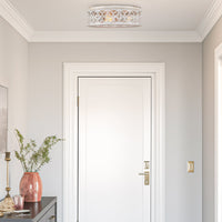 Blythe 17" 3-Light Rustic Farmhouse Flush Mount Ceiling Light