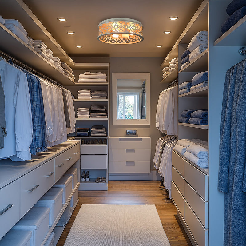 Blythe 17" 3-Light Rustic Farmhouse Flush Mount Ceiling Light