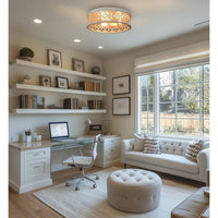 Blythe 17" 3-Light Rustic Farmhouse Flush Mount Ceiling Light