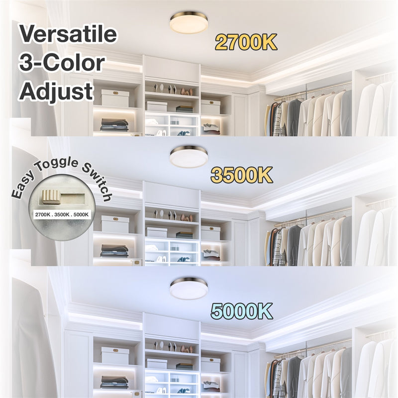 Luna 9" Modern Integrated 18W LED (180W eq.) Flush Mount Ceiling Light