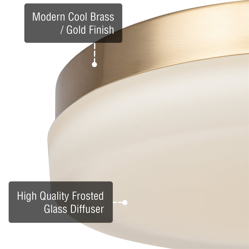 Luna 11" Modern Integrated 25W LED (250W eq.) Flush Mount Ceiling Light