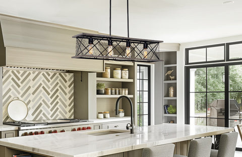 Brayden 34" 4-Light Farmhouse Kitchen Island Light