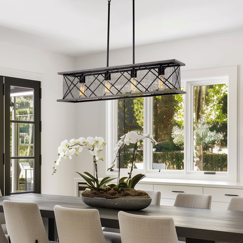 Brayden 34" 4-Light Farmhouse Kitchen Island Light