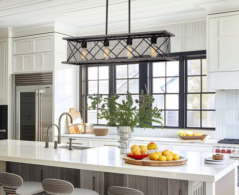 Brayden 34" 4-Light Farmhouse Kitchen Island Light