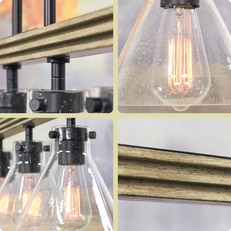 Anza 33" 4-Light Farmhouse Kitchen Island Light