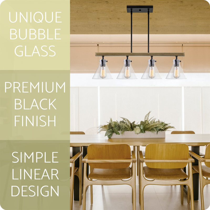 Anza 33" 4-Light Farmhouse Kitchen Island Light