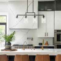 Stratford 34" 4-Light Modern Industrial Farmhouse Island Light