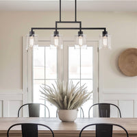 Stratford 34" 4-Light Modern Industrial Farmhouse Island Light