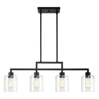 Stratford 34" 4-Light Modern Industrial Farmhouse Island Light