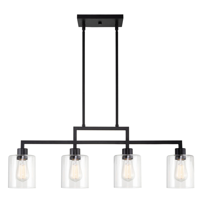 Stratford 34" 4-Light Modern Industrial Farmhouse Island Light