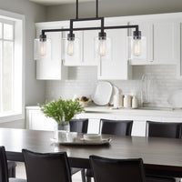 Stratford 34" 4-Light Modern Industrial Farmhouse Island Light