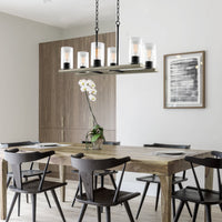 Piedmont 30" 6-Light Large Farmhouse Kitchen Island Chandelier