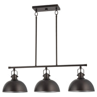Belle 34" 3-Light Modern Industrial Kitchen Island Light