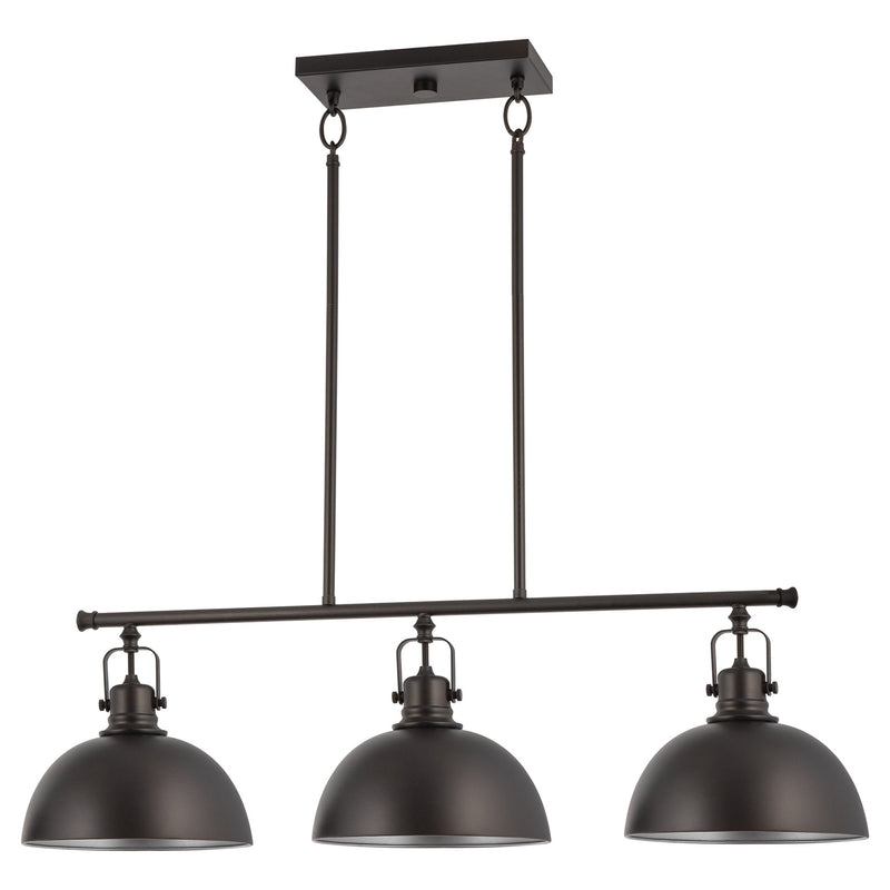 Belle 34" 3-Light Modern Industrial Kitchen Island Light