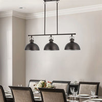 Belle 34" 3-Light Modern Industrial Kitchen Island Light
