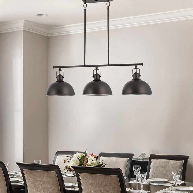 Belle 34" 3-Light Modern Industrial Kitchen Island Light