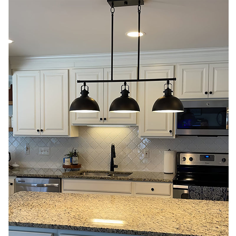 Belle 34" 3-Light Modern Industrial Kitchen Island Light