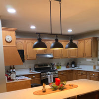 Belle 34" 3-Light Modern Industrial Kitchen Island Light