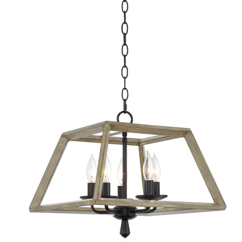 Dempsey 16" Modern Farmhouse 5-Light Pendant Light