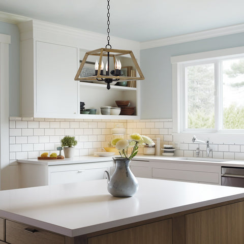 Dempsey 16" Modern Farmhouse 5-Light Pendant Light