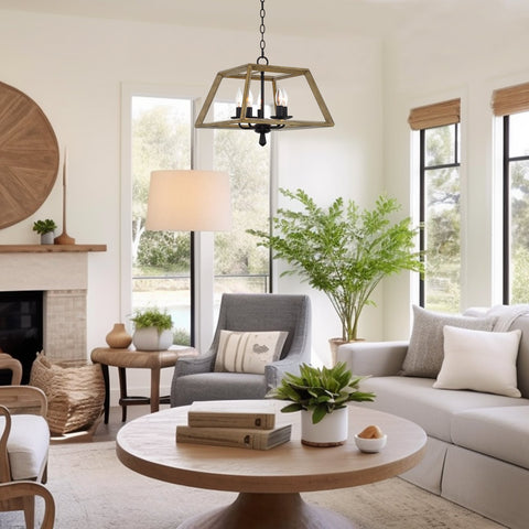 Dempsey 16" Modern Farmhouse 5-Light Pendant Light