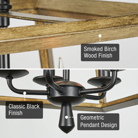 Dempsey 16" Modern Farmhouse 5-Light Pendant Light
