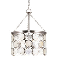 Estelle 18" Modern Chic 3-Light Crystal Pendant Chandelier