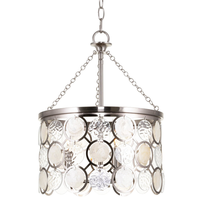 Estelle 18" Modern Chic 3-Light Crystal Pendant Chandelier