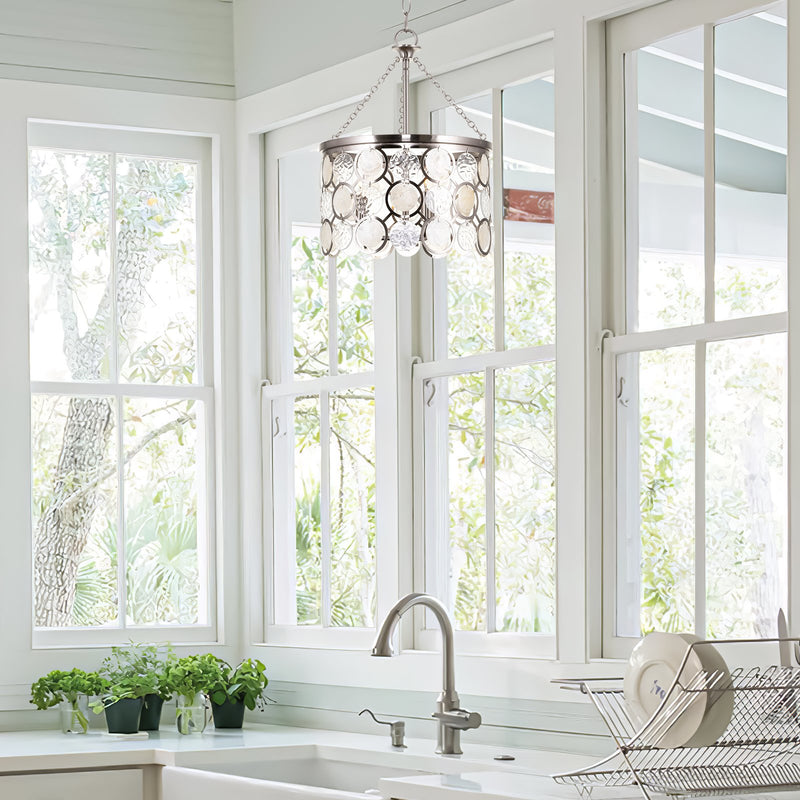 Estelle 18" Modern Chic 3-Light Crystal Pendant Chandelier