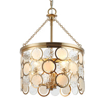 Estelle 18" Modern Chic 3-Light Crystal Pendant Chandelier