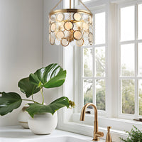 Estelle 18" Modern Chic 3-Light Crystal Pendant Chandelier