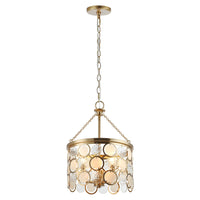 Estelle 18" Modern Chic 3-Light Crystal Pendant Chandelier