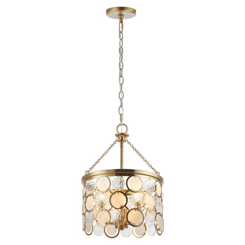 Estelle 18" Modern Chic 3-Light Crystal Pendant Chandelier