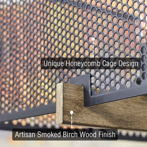 Channing 28" Modern 4-Light Industrial Farmhouse Pendant Light Chandelier