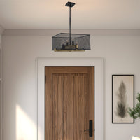 Channing 28" Modern 4-Light Industrial Farmhouse Pendant Light Chandelier