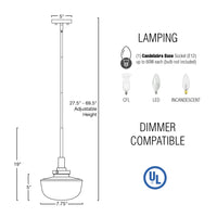 Grove 19" Modern Farmhouse  Pendant Light