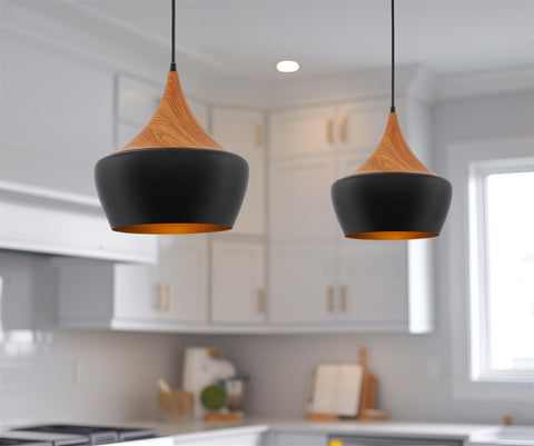 Ava 13" Modern Industrial Schoolhouse Pendant Light