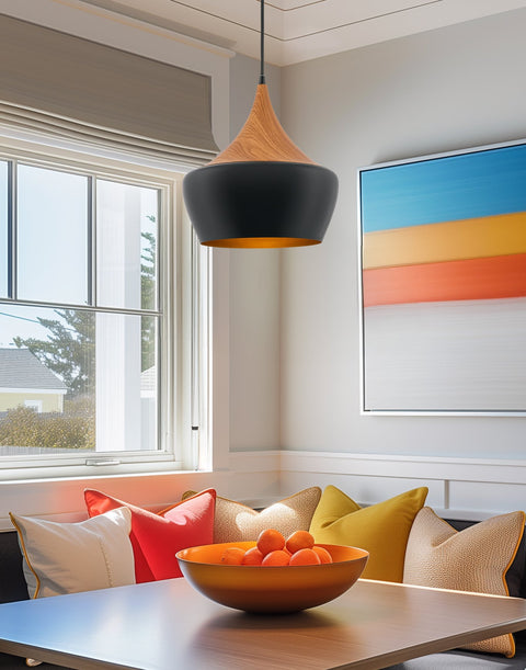Ava 13" Modern Industrial Schoolhouse Pendant Light