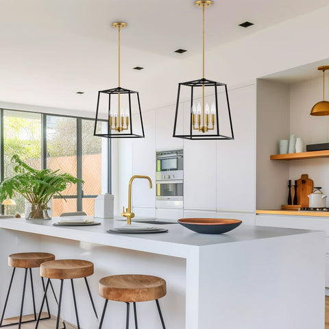 Bellevue 16" 4-Light Modern Farmhouse Lantern Pendant Light