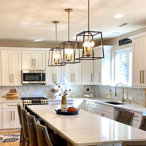 Bellevue 16" 4-Light Modern Farmhouse Lantern Pendant Light