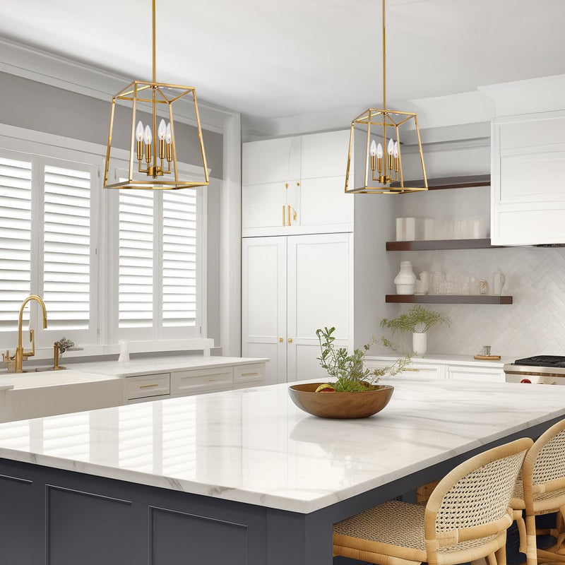 Bellevue 16" 4-Light Modern Farmhouse Lantern Pendant Light