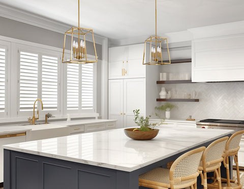 Bellevue 16" 4-Light Modern Farmhouse Lantern Pendant Light