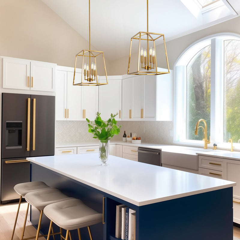 Bellevue 16" 4-Light Modern Farmhouse Lantern Pendant Light