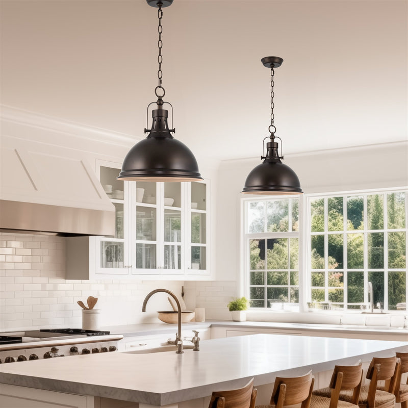 Belle 14" Modern Industrial Pendant Light